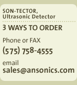 3 ways to order Son-Tector ultra sonic leak detector phone number 541-742-7475